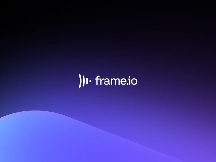 The Frame.io wordmark which consists of the Frame .io play arrow symbol (left) and frame.io in lower case to the right of it.