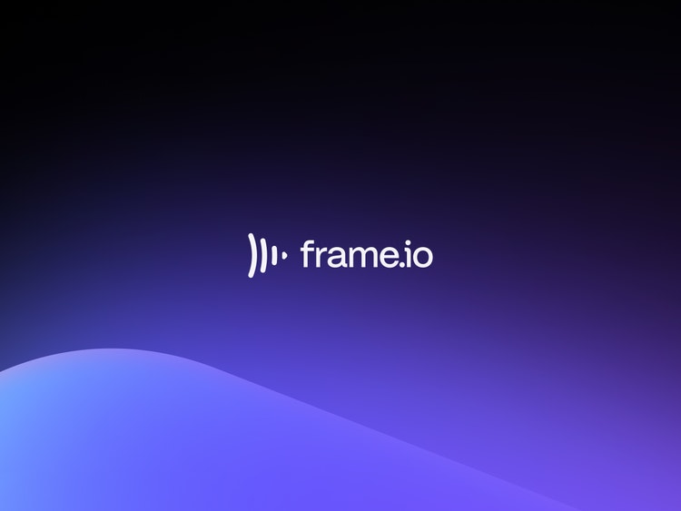 The Frame.io wordmark which consist of the Frame .io play arrow symbol (left) and frame.io in lower case to the right of it.